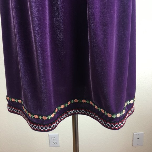 Free People Purple Amethyst Velvet Boho Dress - Picture 4 of 7